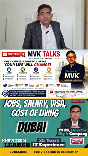 Jobs, Salary, Visa & Cost of Living in Dubai 🇦🇪 #Dubai #CareerTips
