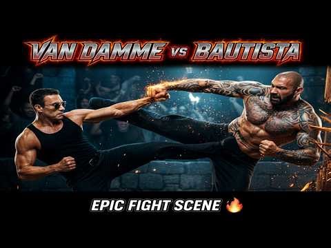 🥋Van Damme vs Dave Bautista ⚡ Most Insane Epic Fight Scene Ever! 🔥 #VanDamme #DaveBautista