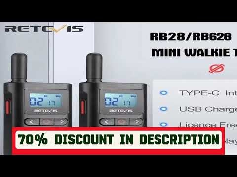 A must-have product! Retevis RB628 Walkie Talkie Rechargeable 1500mAh Portable Two-way Radios Larg