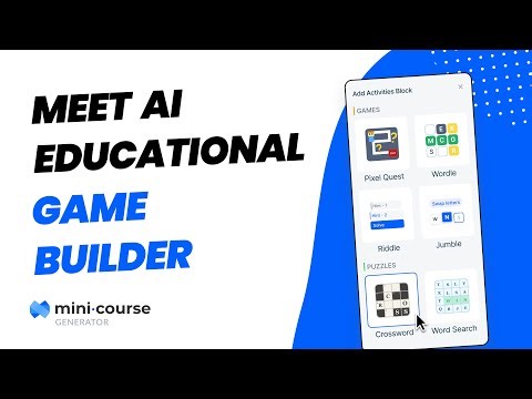 Turn Any Text into Educational Games Instantly with AI 🎮 | Mini Course Generator