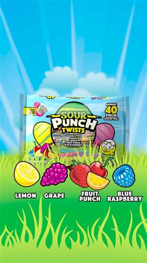 Add a fun twist (no pun intended) to your Easter egg hunt with our Individually Wrapped Twists! 🌈 With fruity flavors like grape, lemon, fruit punch, and blue raspberry, everyone will love these tasty treats! Make this Easter unforgettable! 🐰 #SourPunch #EmbraceYourPunch #Easter | Sour Punch