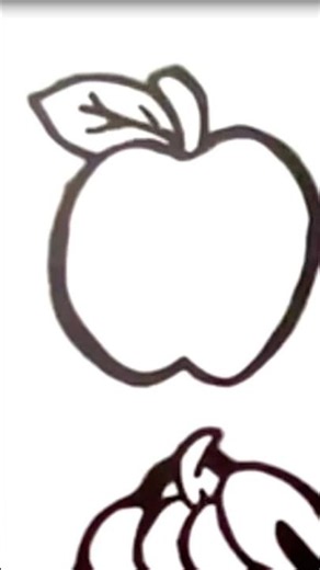 Cute apple 🍎 drawing #shorts #utubeshorts #trending #viral #easy
