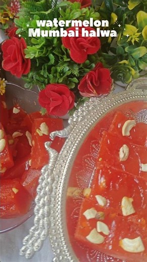 watermelon bombay halwa!! #shorts #bombayhalwa #sweets #recipe #streetfood #cooking