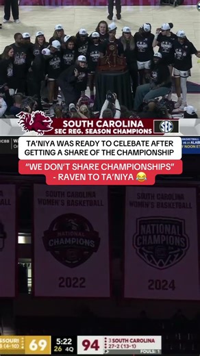 Raven had to let Ta’Niya know that they don't share championships 😂