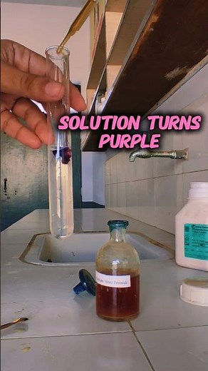 Watch this solution turns purple - Salt analysis (class 12 chemistry practical) #experiment