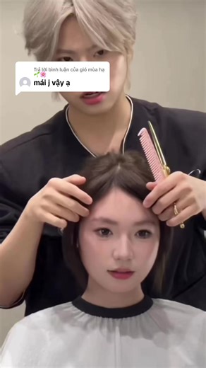 Trả lời @gió mùa hạ 🌱🌸 Mặt baby ! trán ngắn ! cắt mái gì che khuyết điểm ! Nàng tham khảo nha ! #viralvideo #maicheo #swanky #tren