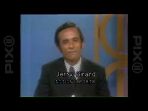 Jerry Girard anchors 1975 WPIX sports report