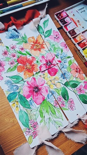 Easy diy watercolor bookmarks. #shorts #watercolor #bookmarks #diy #diycrafts #painting