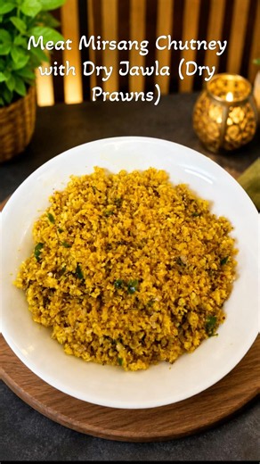 🦐 The Tastiest Dry Prawns Chutney You’ll Ever Eat | Meat Mirsang Recipe #viralfood #viralrecipe