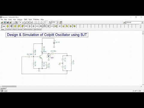 Colpitt oscillator using transistor | Design and Simulation (in TINA-TI)