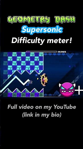 Supersonic Difficulty meter! #geometrydash #foryou