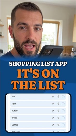 Shopping List App: Three Sentences, Every Item Listed