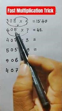 FastMultiplication Trick #maths #mathcontest #mathematics #shorts #shortvideo #shortfeed