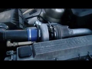 BMW E34 with big HX30W turbo (525 TDS, engine and exhaust sound)