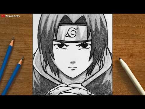 Easy anime drawing || How To Draw Sasuke Uchiha step by step || How to draw for beginners