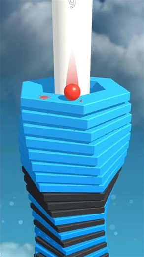 Stack Ball Challenge: Level 75 Clear! 🔴🔥#viral #shortsfeed