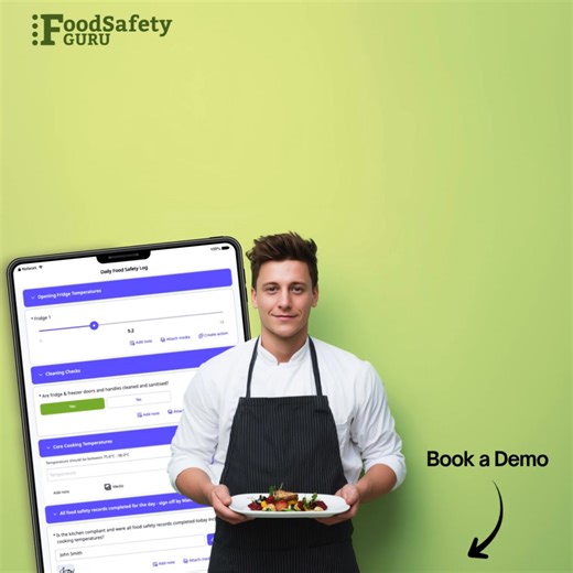 Stop scrambling before inspections. Food Safety Guru gives you instant access to digital checklists, training logs, and HACCP plans, keeping your business inspection-ready every day. | Food Safety Guru