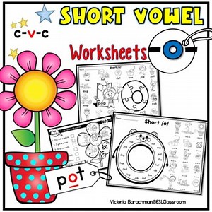 ESL | Short O Worksheets | CVC Words Practice | Phonics and Reading Review