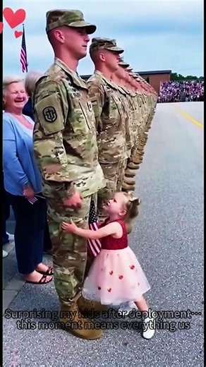 Surprising my kids after deployment…this moment means everything us 🥺💕 #reunited #surprise