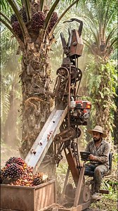 9.3K views · 78 reactions | Lizard Collecting Oil Plam Fruits - New Future Technology Machine | Kids Brain Learning | Facebook