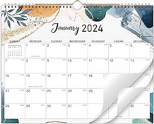 2024 Calendar - Wall Calendar 2024, July 2023 to December 2024, 11.6''x 14.7'', 18 Months Calendar with Daily Blocks and Julian Dates, Perfect 2024 Calendar for Easy Planning