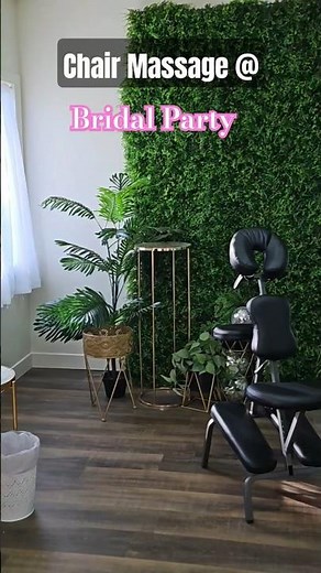 Chair Massage Set Up At Bridal Party / Wedding
