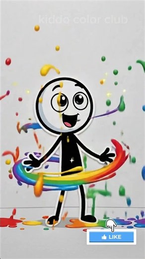 Stickman Magical Rainbow Paint Bucket! 🎨🌈 Funny Animation #shorts