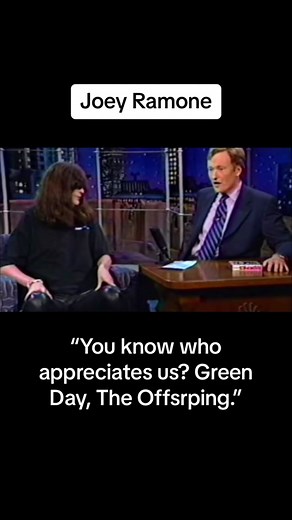 Joey Ramone on Conan O’brien. @Green Day @The Offspring #theramones #conanobrien #joeyramone #interview #interviewclips #greenday #theoffspring #punk #punkrock #altrock #poppunk #billiejoearmstrong #trecool #mikedirnt #70spunk #90spunk #fyp #music #musicinterview #musicnerds #cuppa13