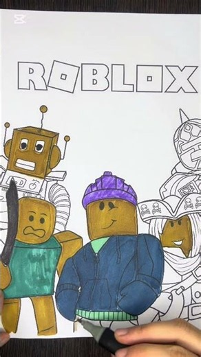 🎨 Roblox Coloring Challenge! Coloring Popular Roblox Characters #shorts