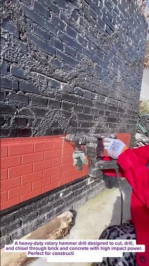 “Powerful Rotary Hammer Drill Cutting Through Brick Wall — Extreme Construction Tool Test!”