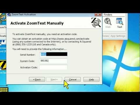 Activating ZoomText