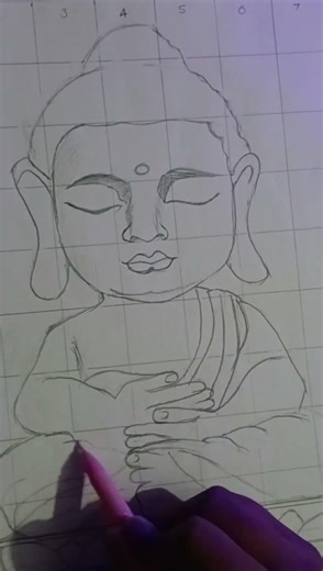 Buddha Drawing Outline #like #comment #drawing #art #sketch #viral #shorts