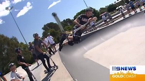 The world's best freestyle scooter riders have taken over Pizzey Park at Miami. #9News | http://9News.com.au | 9 News Gold Coast