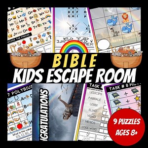 Printable Bible Escape Room for Kids, Birthday Party Games, Kids Puzzles, Printable Party Games, Secret Codes - Etsy