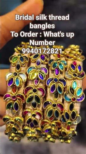 bridal silk thread bangles #thread bangles #shirts #youtubeshorts #vlogletsstitchcooktipandvlog