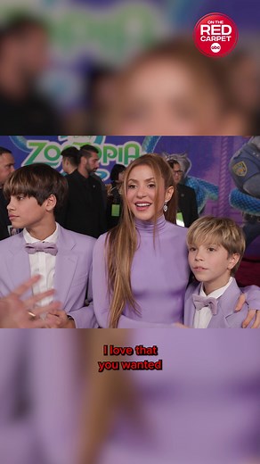 Shakira’s sons, Milan and Sasha, feel like “actors” after voice acting with their mom for "Zootopia 2.” They wowed the premiere with their matching lavender outfits! Watch the film in theaters Wednesday! | On The Red Carpet