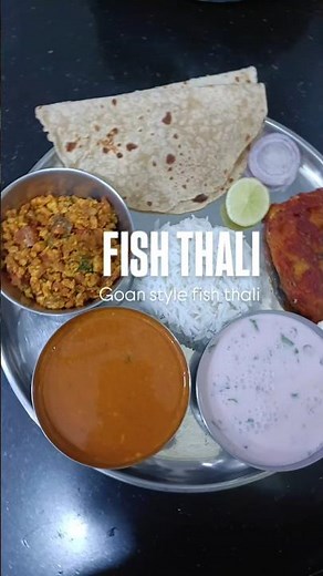 Goan Style Fish Thali #goanfishthali #goanfishcurry #shorts #food #trending #viralvideo