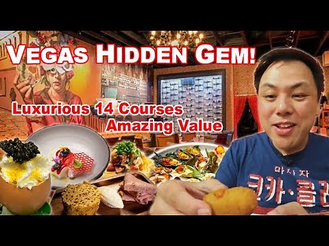 Vegas Hidden Gem! $70 Luxurious 14 course meal | Beluga caviar, seafoods, and more!