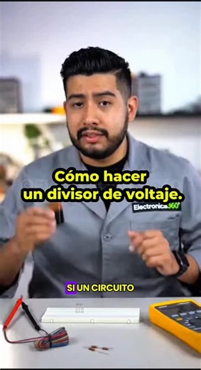 Cómo hacer un divisor de voltaje. #electronics #electronica #voltaje #fyp #viral