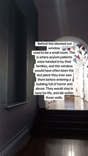 This blocked out window has a harrowing secret. #paranormal #asylum #horror #history
