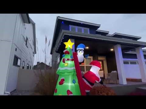 Giant Inflatable Christmas Tree with Built-in LED Lights.
