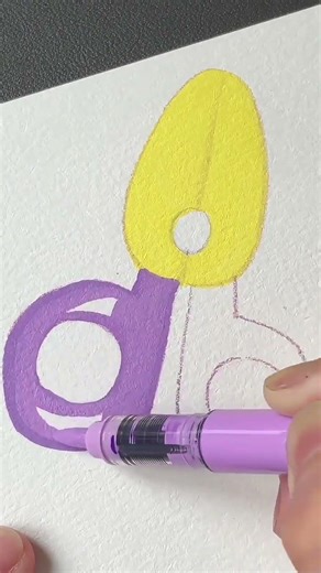 Immersive Drawing: Charming Scissors with Acrylic Marker Pen