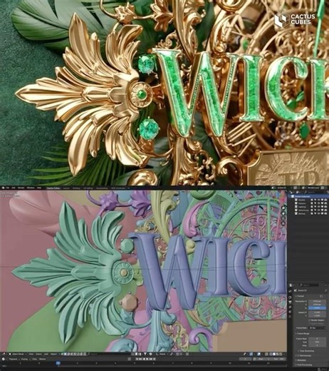 Logo Animation – Render vs Viewport | Mechanical Clock Behind the Logo #cgi #logo #behindthescenes
