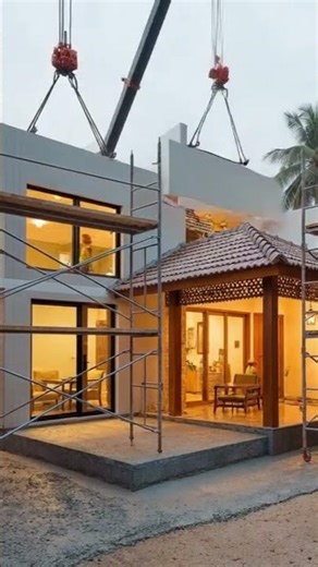 Modern Indian Modular House Design 🇮🇳 | Luxury Meets Tradition 🏡 #aivideo #shorts
