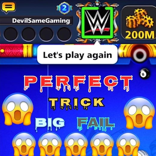 😱 ( BIG FAIL ) 8 ball pool epic game trick shots #viral #shortvideo #short #shorts