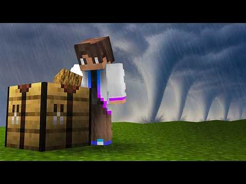 Minecraft but Tornadoes Get WORSE When Crafting!