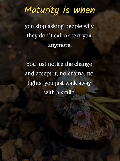 Real Maturity: The Power of Silent Acceptance