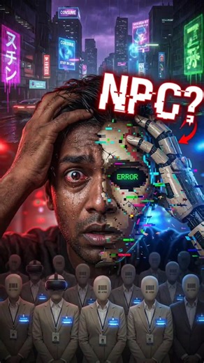 Sach Me Hum Sab NPC Hain? 😨#AIShorts #NPC #Psychological #DarkReality #HindiShorts #shorts