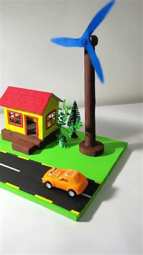 Windmill Working Model #shortvideo #scienceproject #sciencefacts #crafts #science#craft#crafting