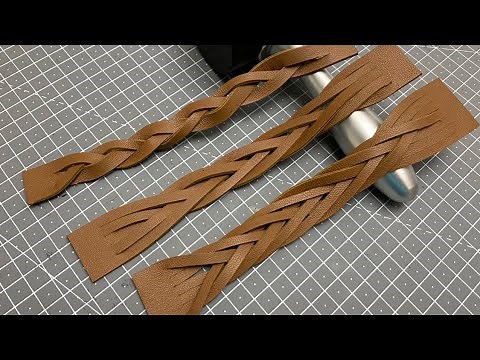 Leather Mystery Braid Cuff, Making a Magic Braid Bracelet #leathercraft